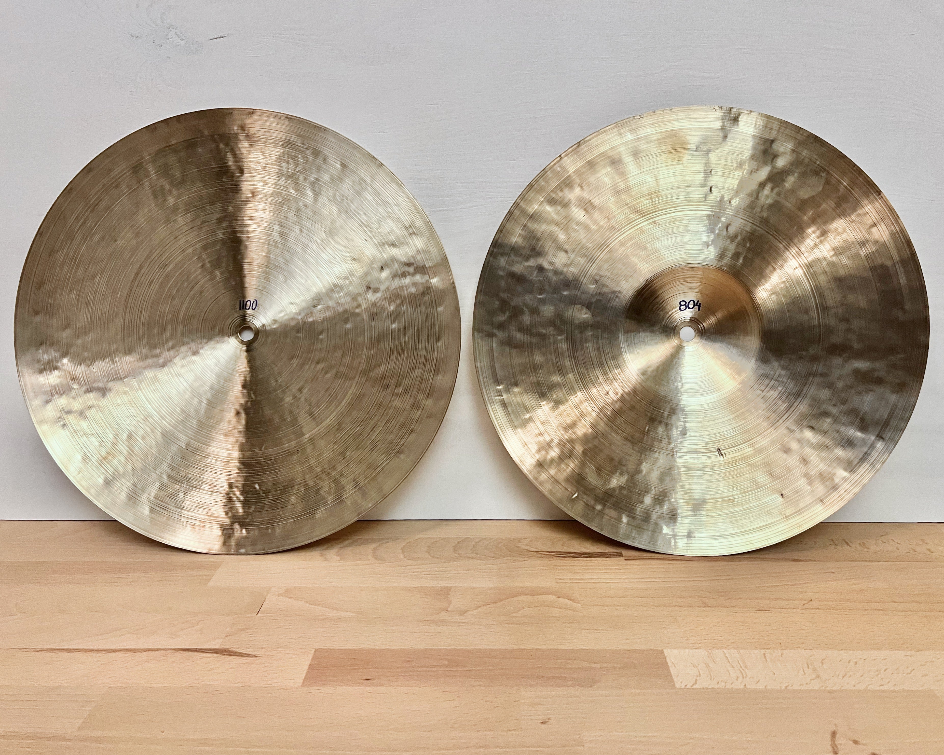 14" Hi-hats, 804 (hfb) / 1100 (flat) grams, B20