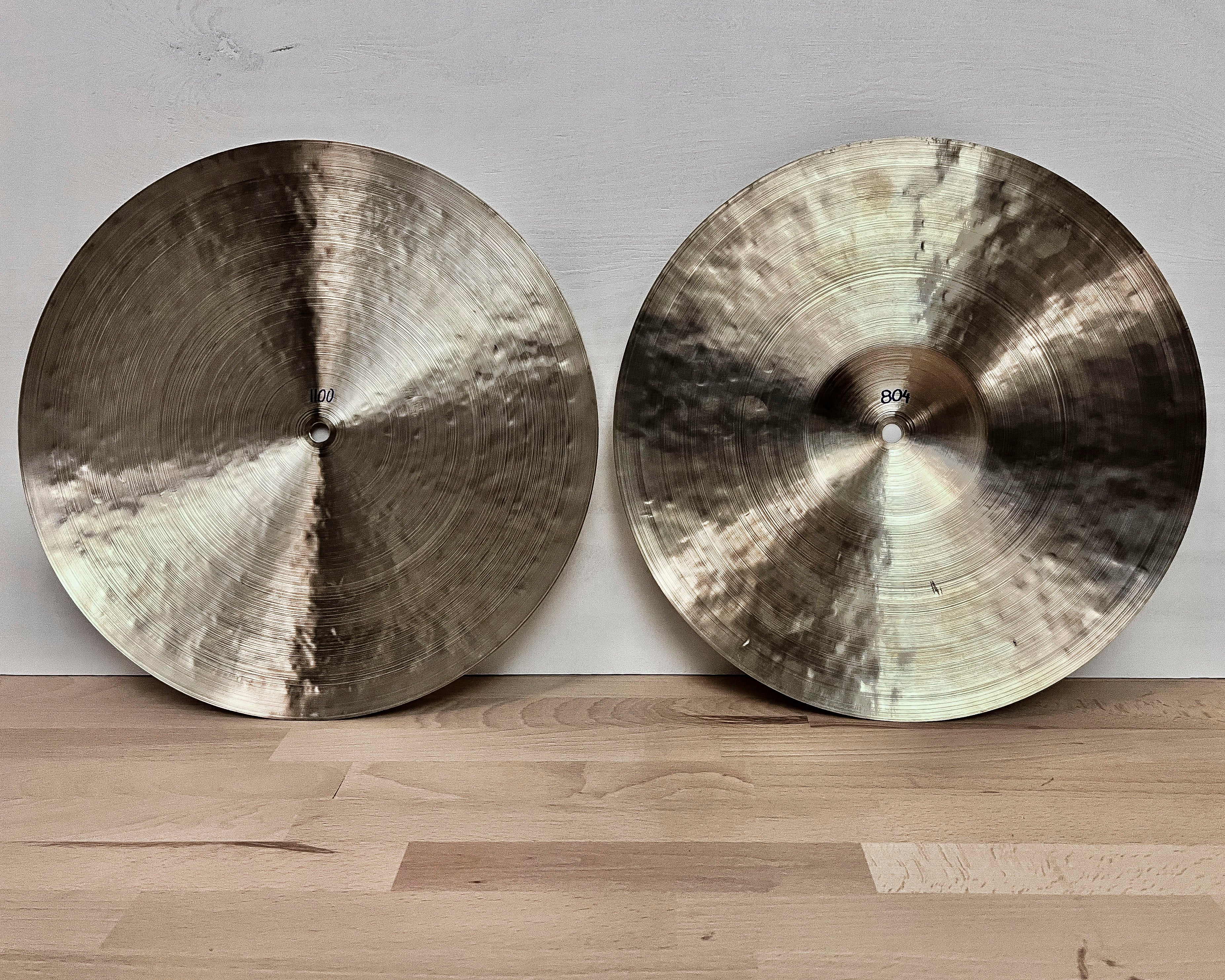 14" Hi-hats, 804 (hfb) / 1100 (flat) grams, B20