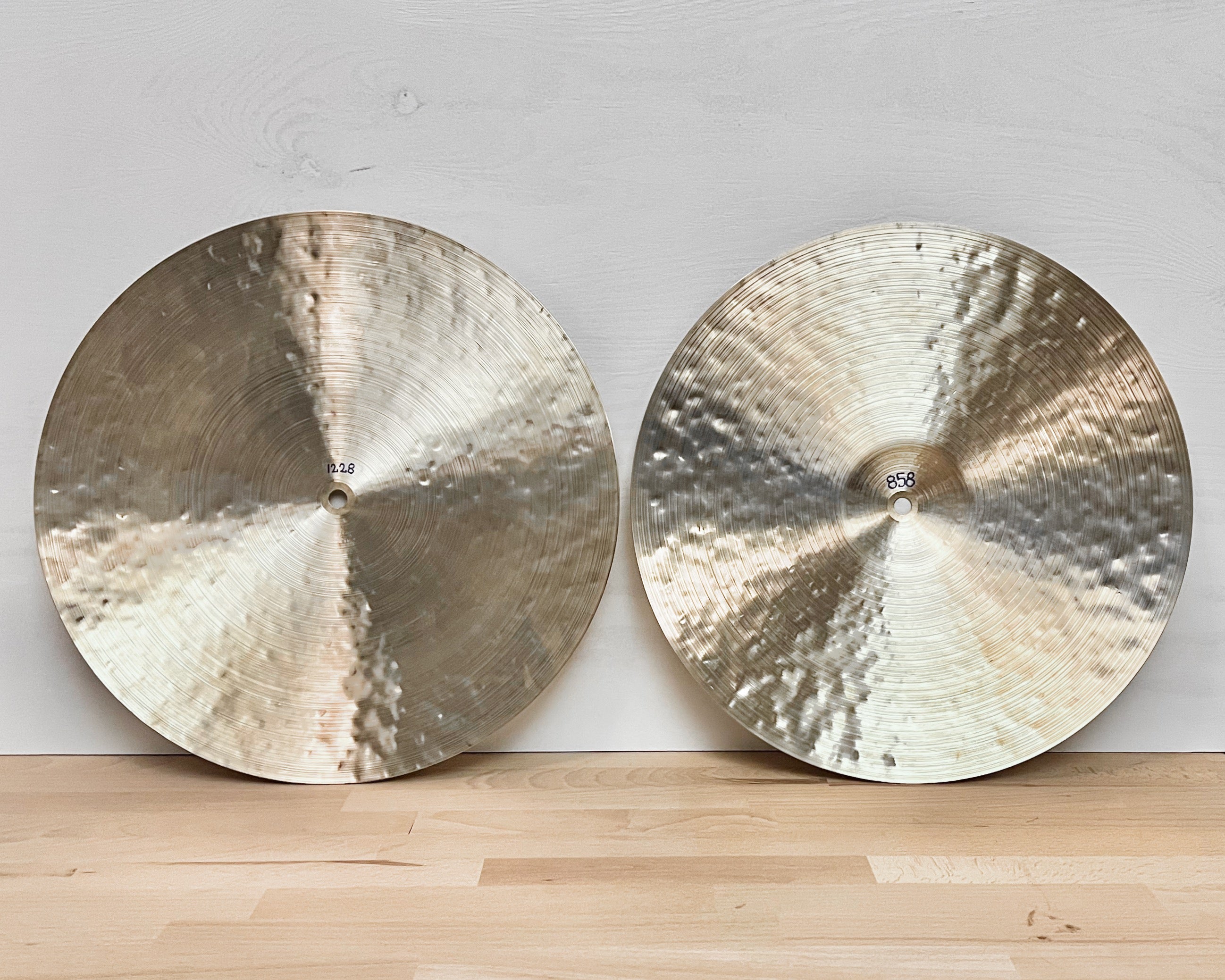 15” Hi-hats, 858 (hfb) / 1228 (Flat) grams, B20