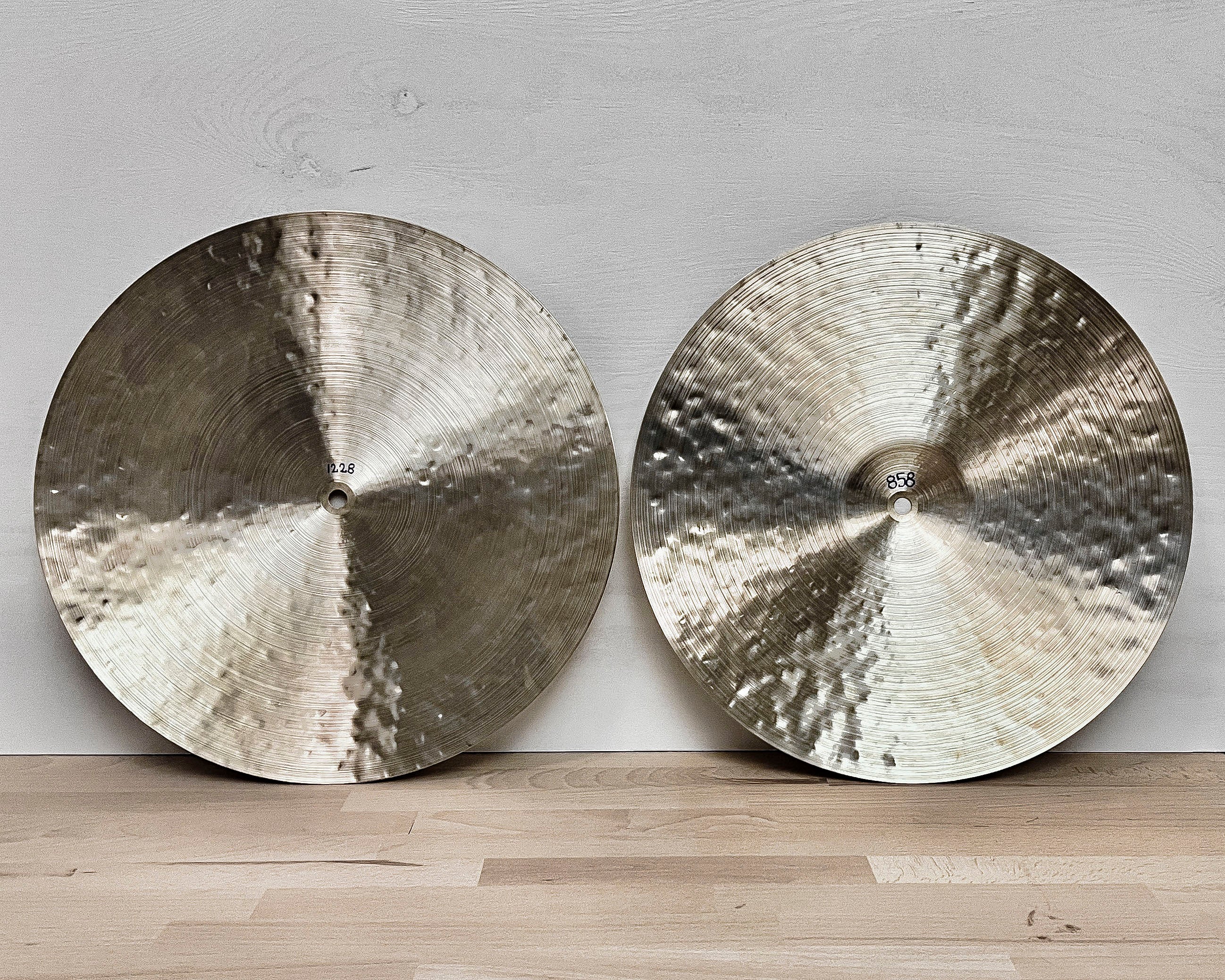 15” Hi-hats, 858 (hfb) / 1228 (Flat) grams, B20