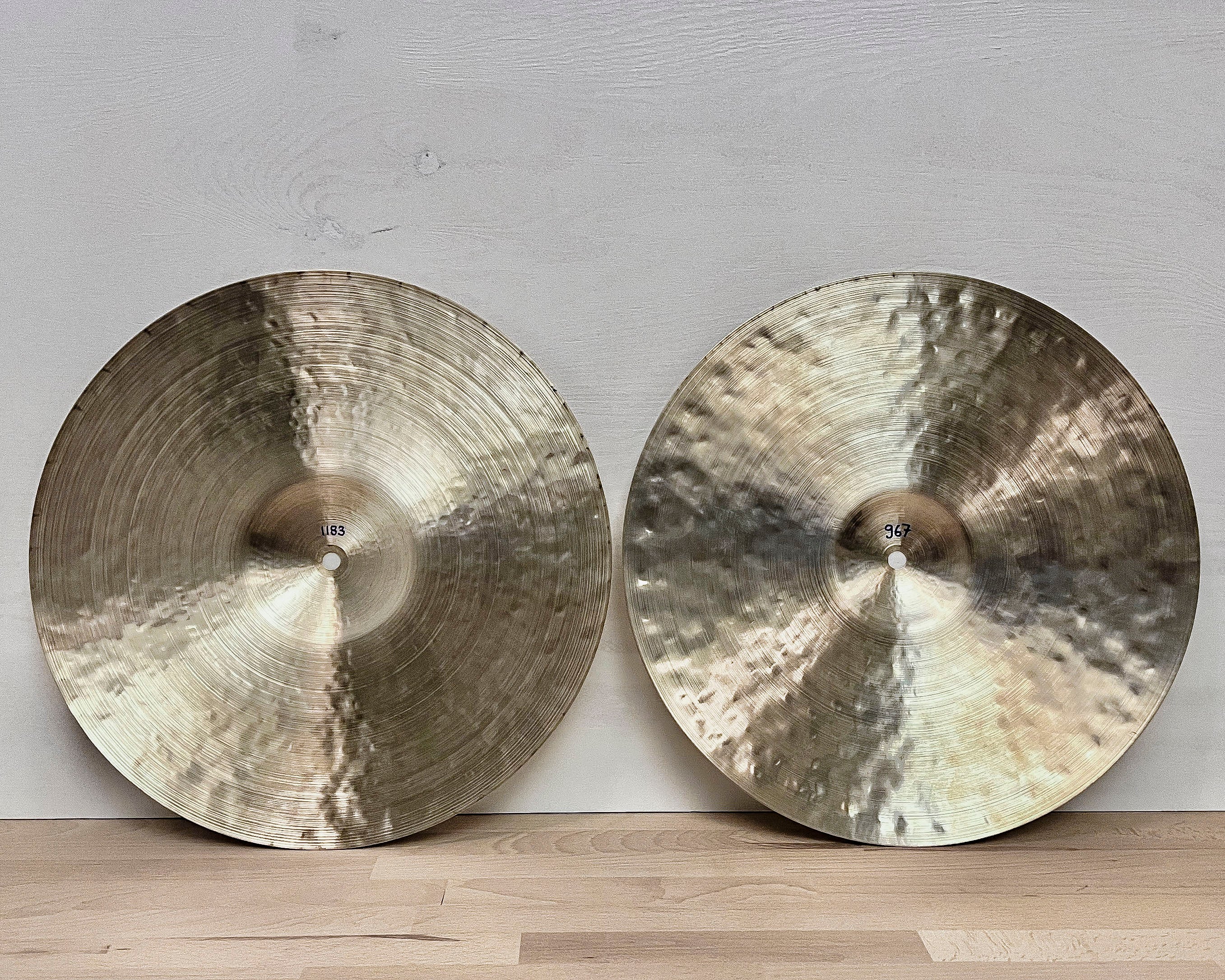 15” Hi-hats, 967 (hfb) / 1183 (hfb) grams, B20