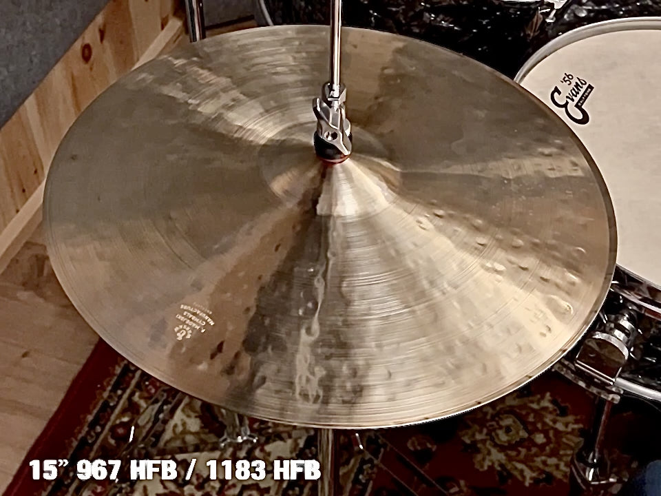 15” Hi-hats, 967 (hfb) / 1183 (hfb) grams, B20