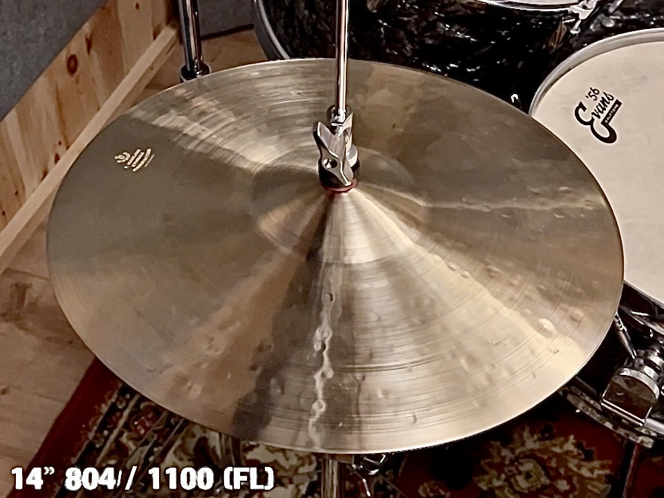 14" Hi-hats, 804 (hfb) / 1100 (flat) grams, B20