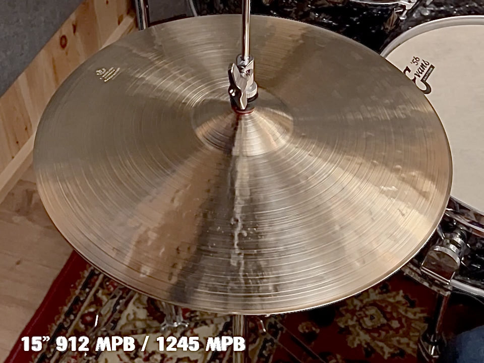 15” Hi-hats, 912 (mpb) / 1245 (mpb) grams, B20