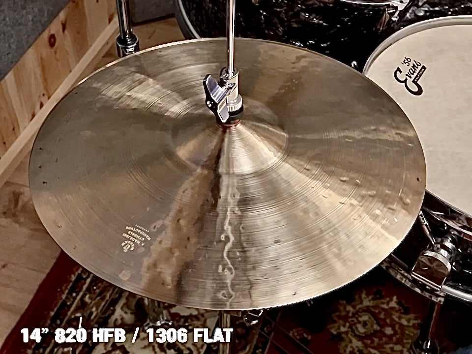 14" Hi-hats, 820 (hfb) / 1306 (flat) grams, B20