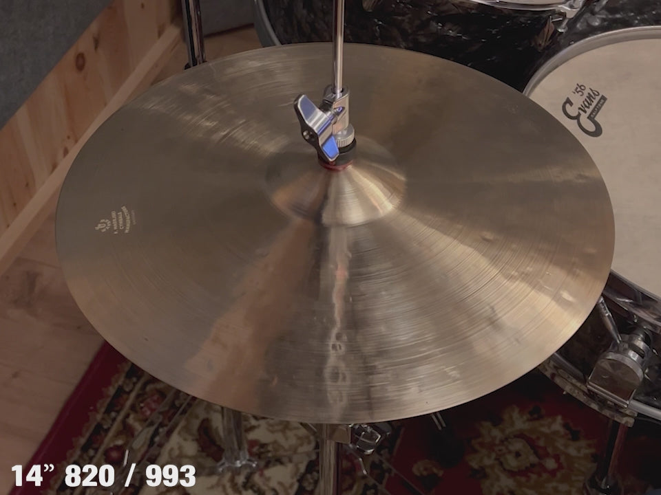 14" Hi-hats, 820 (mpb) / 993 (mpb) grams, B20