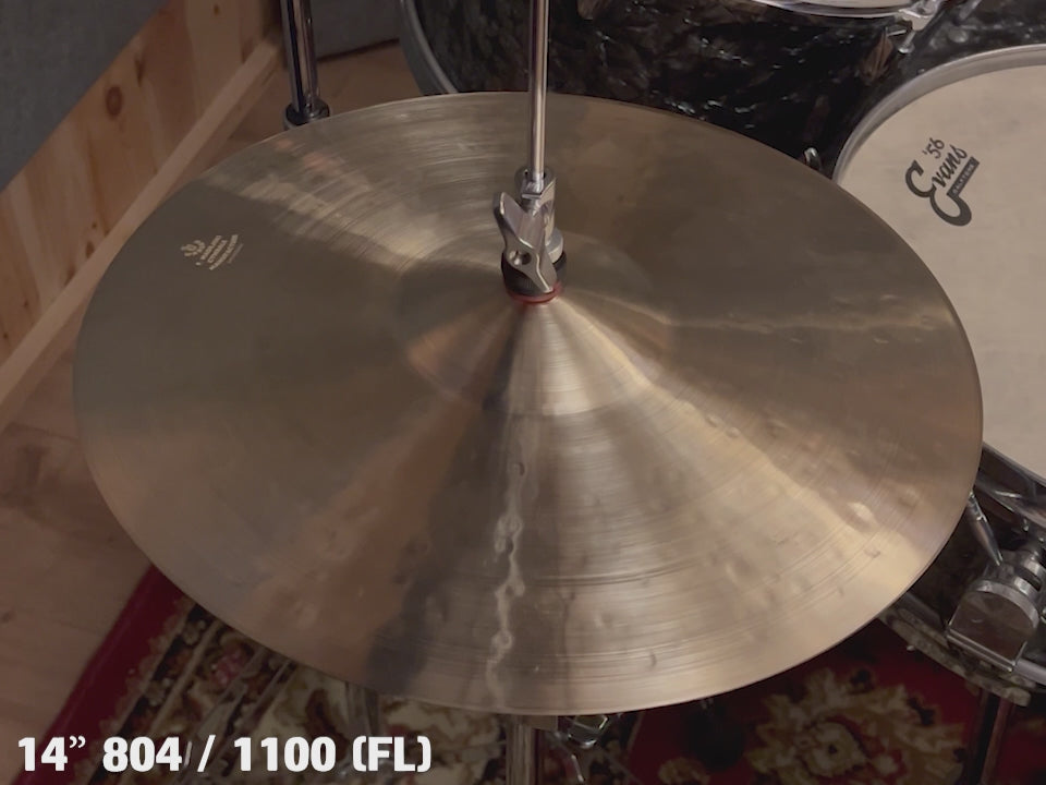 14" Hi-hats, 804 (hfb) / 1100 (flat) grams, B20